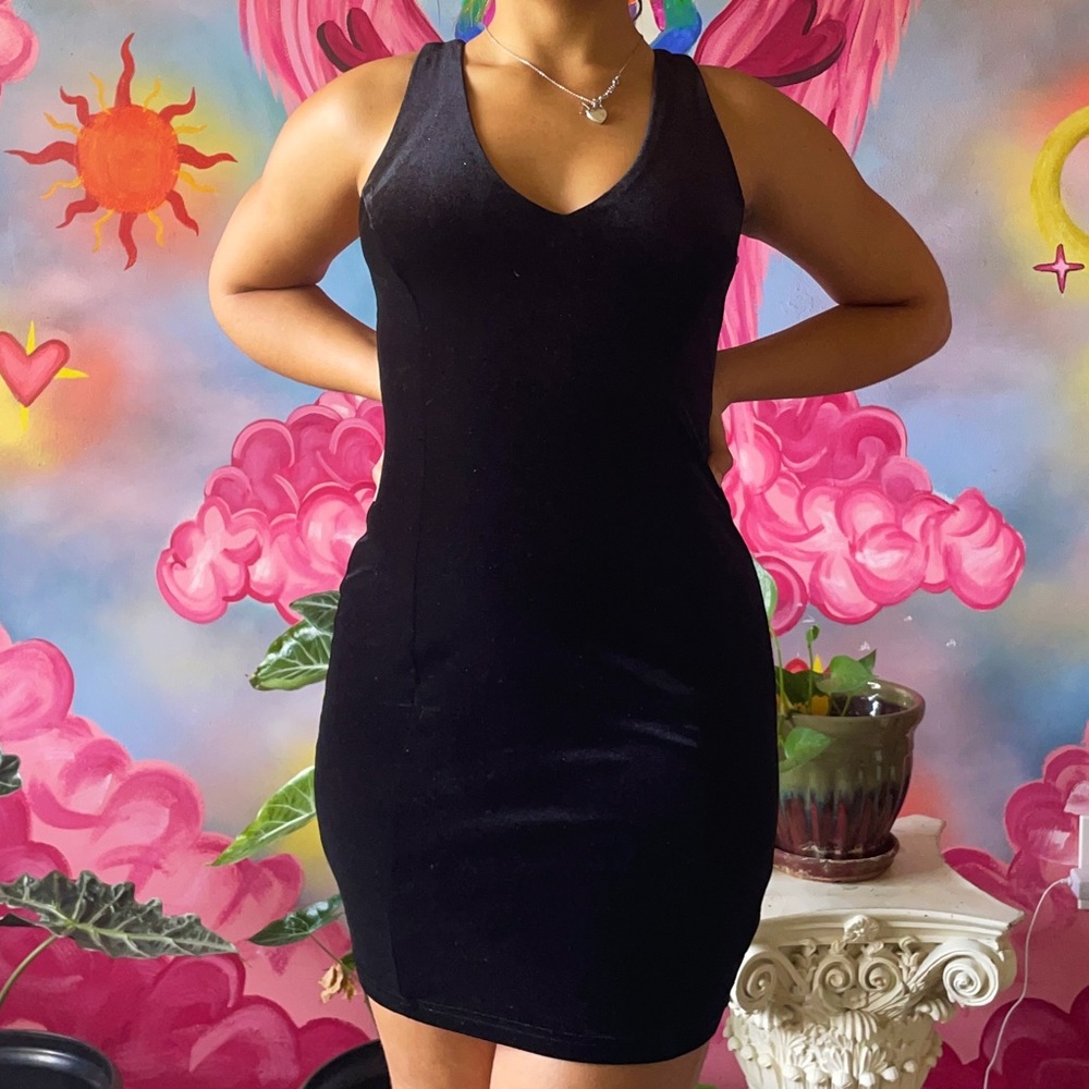 Black Velvet Sparkly Dress